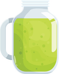 Refreshing green smoothie in a mason jar, embodying health and wellness