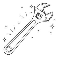 Adjustable wrench tool with sparkling light effects