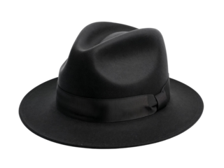  image of a classic 1960s mafia-style fedora hat PNG