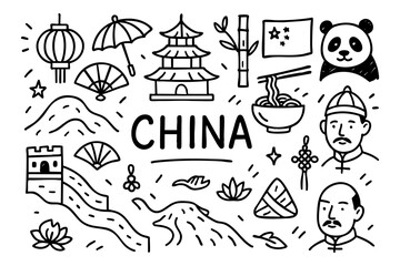China map background &ndash; country silhouette, abstract vector designChina map background &ndash; country silhouette, abstract vector design