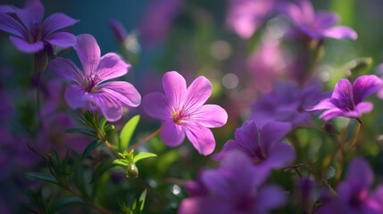 Close-up of vibrant purple wildflowers in bloom