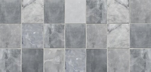 Fototapeta na wymiar Full frame of square gray natural stone tiles showcasing varied shades and textures, background, grey background