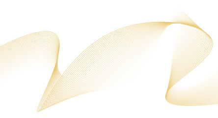 Elegant curved lines flow in gold and white colors