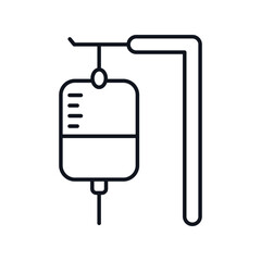 Fototapeta premium Transfusion icon with white background vector stock illustration
