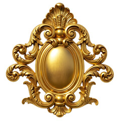 golden frame with golden ornament