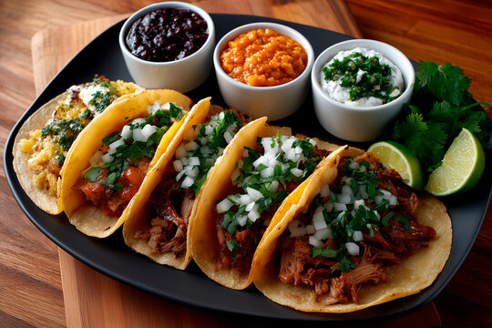 Variety of tacos celebrating National Taco Day