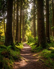 Sunlit forest path (2)