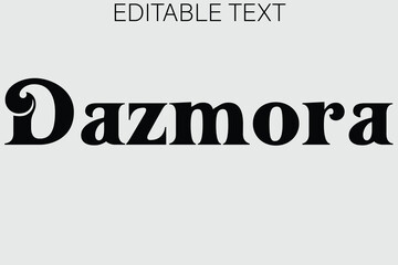 Elegant serif font text dazmora with editable text placeholder