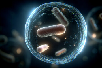 bacteria under microscope