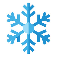 Clean Snowflake Icon Vector Isolated on White Background
