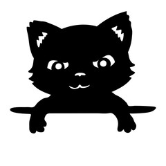 Black Cat Peeking Kitten Bag Cute Playful Face