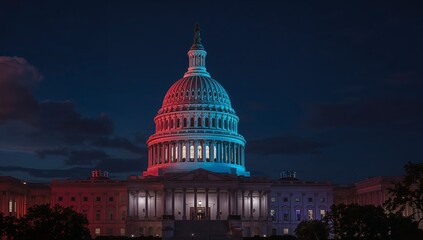 capitol building at night