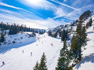 Fototapeta premium Andalo Paganella, ski resort in Dolomites di Brenta, Trentino, Italy