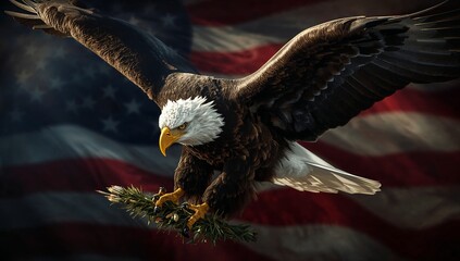 american bald eagle in flight