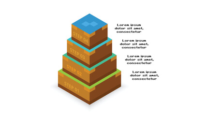 Creative concept for infographic with 4 steps, options, parts or processes.