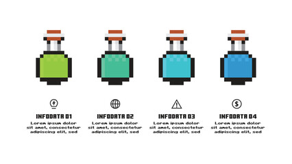 Creative concept for infographic with 4 steps, options, parts or processes.