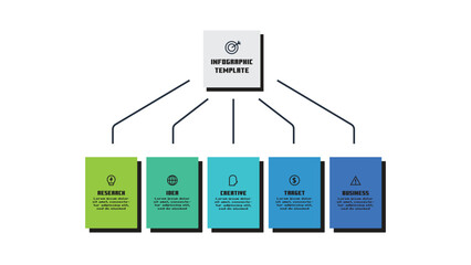 Creative concept for infographic with 5 steps, options, parts or processes.