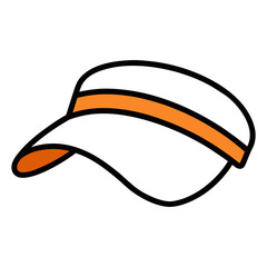 sun visor cap vector art illustration