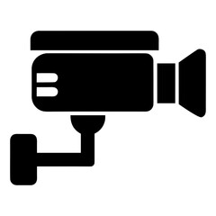 cctv camera silhouette shape icon vector illustration