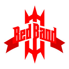 red band logo design vector art illustration