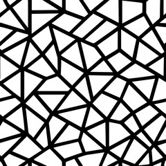 Abstract geometric black and white pattern with intersecting lines