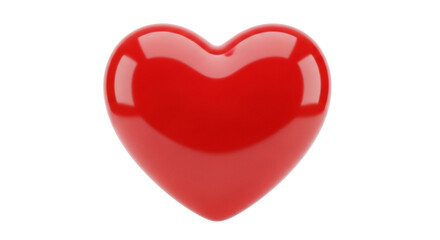 Fototapeta premium Glossy red heart shape against a black background