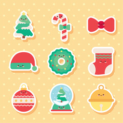 Kawaii Christmas Holiday Sticker Set