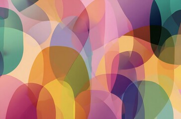 Obraz premium Modern Abstract Pattern with Colorful Translucent Shapes 