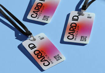 Multiple ID Cards Mockup 