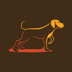 dog abstract logo modern style
