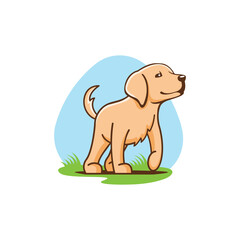 dog abstract logo modern style