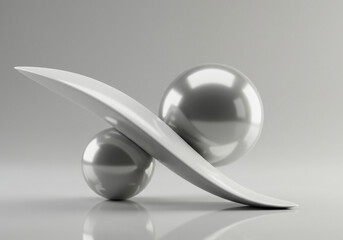 メタリックミニマル抽象アート