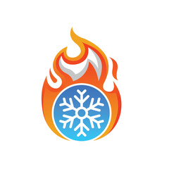 fire water abstract logo modern style