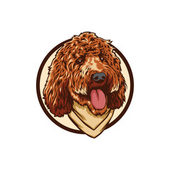 labradoodle goldendoodle abstract logo modern style 
