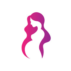pregnant woman abstract logo modern style