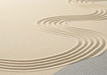 禅庭の砂紋アート