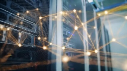 Server Room Data Center with Plexus Connection Overlay - Powered by Adobe