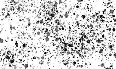 Black Ink Splatter grunge Texture Background for Abstract Art for your design
