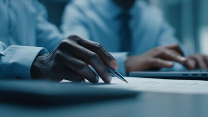 Medium shot of a team collaborating on debtor profiles integrating AI insights with manual input to create personalized and efficient debt management solutions. - Powered by Adobe