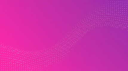 Dynamic wavy dotted pattern on a vivid pink and purple gradient mesh, an abstract futuristic vector background for digital presentations and web design