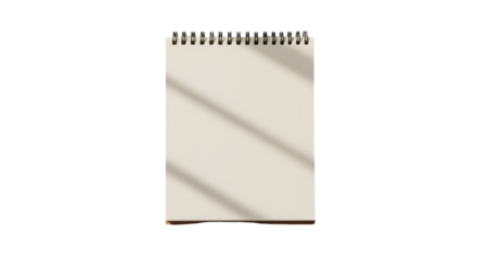 Blank desk calendar page with spiral bound top — minimal desk accessory mockup