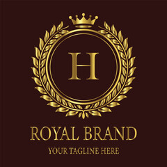 Royal Luxury Letter H Logo Design