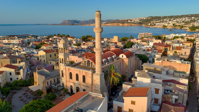 Chania, Crete, Greece, aerial drone view