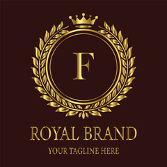 Royal Luxury Letter F Logo Design