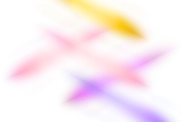 Blurred colorful arrow isolated on transparent background for abstract presentation