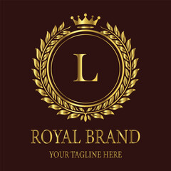 Royal Luxury Letter L Logo Design