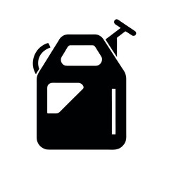 Fuel Can Black Silhouette Vector Illustration