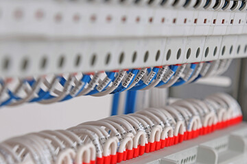 Connecting the electrical module using copper electrical insulated wires. 