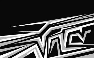 Illustration Vector graphic of Abstract Racing Stripes Background With Grey And Black Color fit for Racing Design etc.