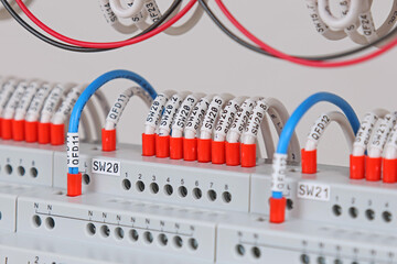 Connecting the electrical module using copper electrical insulated wires. 